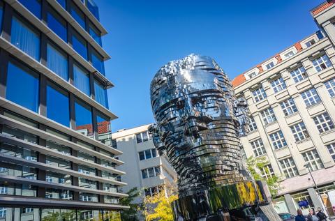 Franz Kafka - Rotating Head by David Cerny